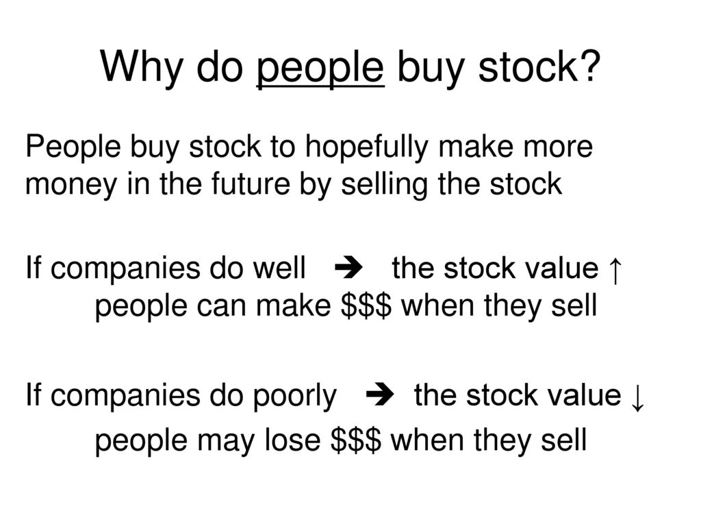 How do sale people buy stocks